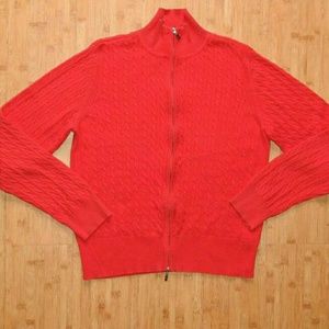 Tommy Hilfiger Full-Zip Cable Knit Sweater